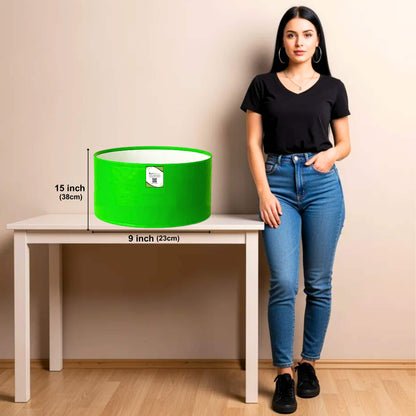 OrganicBazar 15x9 Grow Bag for Terrace Garden, Premium HDPE 260 GSM, Green Plant Bags