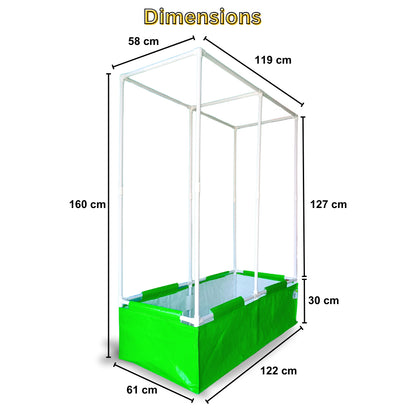 OrganicBazar 48x24x12 Rectangular Grow Bag with Long Frame for Creeper Plants
