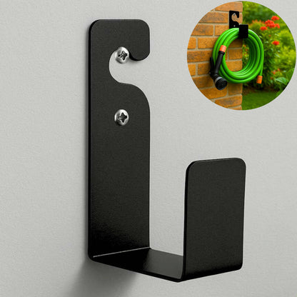 Heavy Duty MS Garden Pipe Stand Hose Hook (L Shape, Pack of 1) – Hang With or Without Wall Mounting | Portable Irrigation Hose Hanger | Garden Pipe Holder Hook (Square Holder, MS Metal)