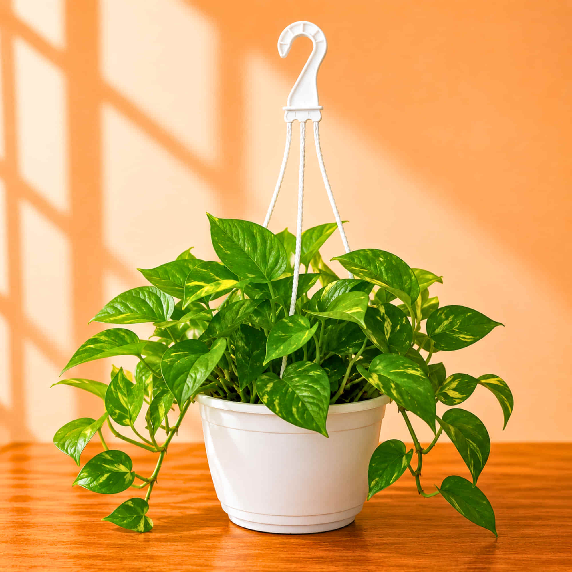 Money Plant Green Live Plant with Hanging Pot | Indoor Air Purifying Ornamental Live Plant | Ideal for Home & Office