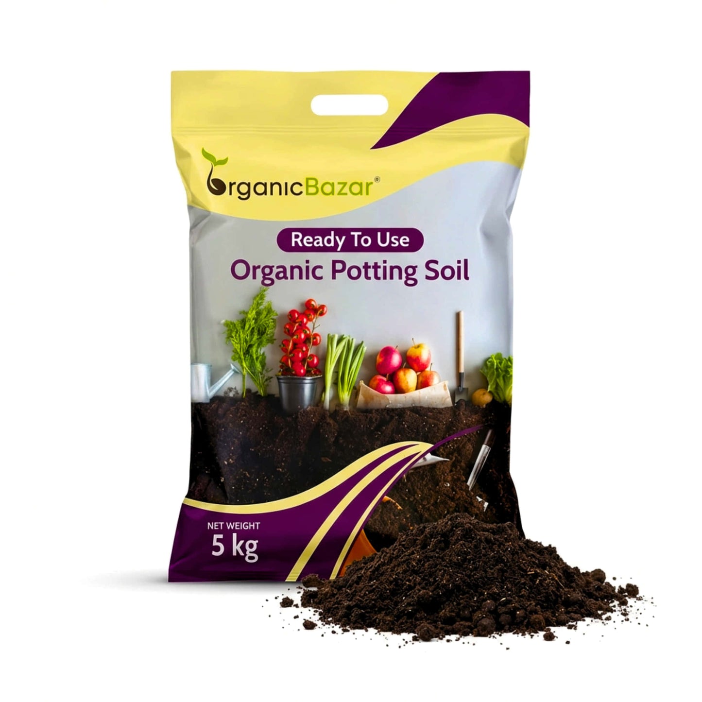 Ready to Use Organic Potting Soil Mix - 5kg For Home Gardening