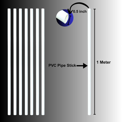 PVC Plant Support  Sticks for Home Garden (White, Pack of 8)| Creepers & Climbers | Vertical Growth Support for Plants & Flowers