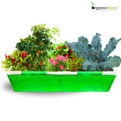 HDPE 48x24x12 Rectangle Grow Bag With Supporting Pvc Pipes Extra Thick Premium Quality Grow Bags