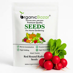 Red Round Radish Seeds - 200 Seeds (Gol Mooli/लाल गोल मूली के बीज)