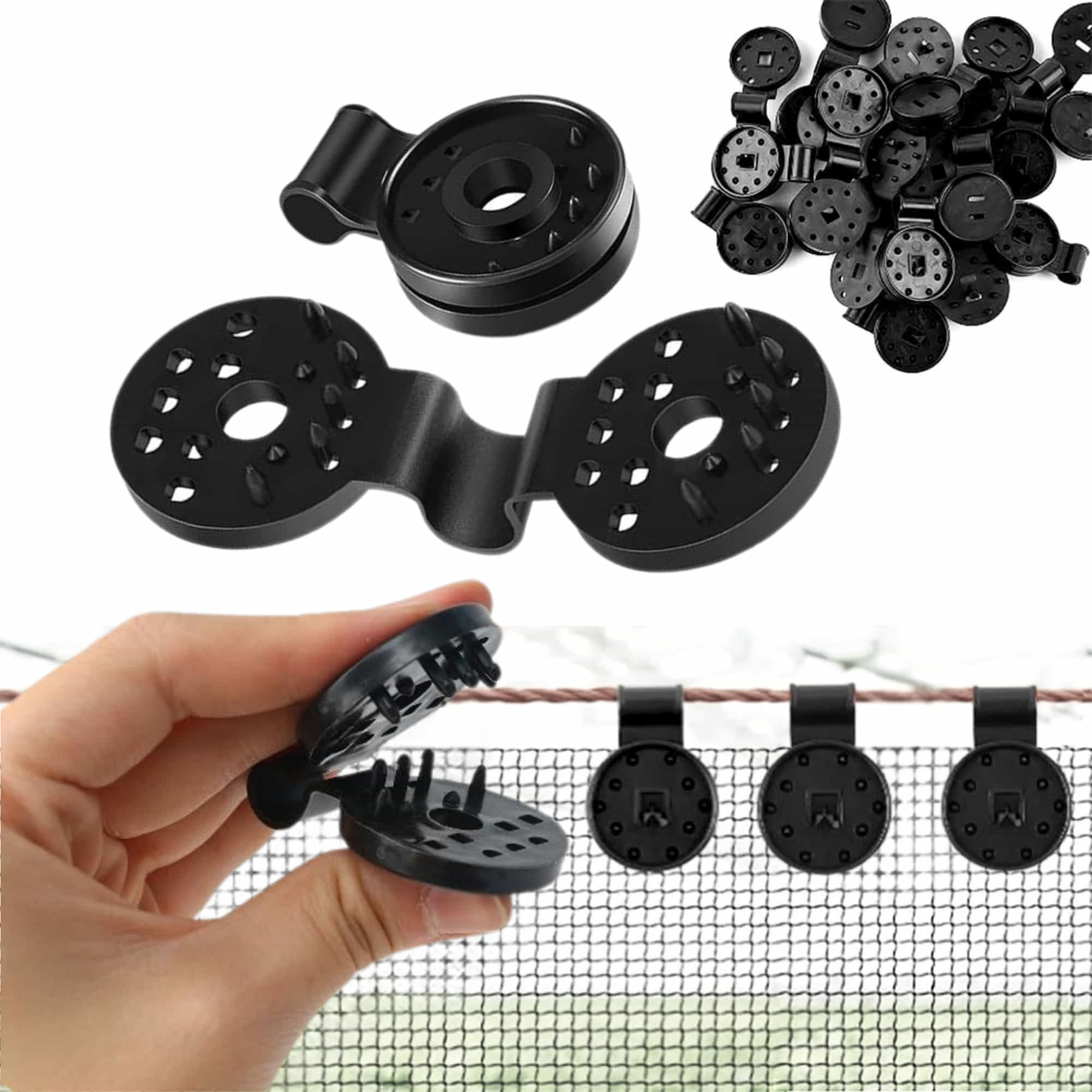 Shade Net Gripper Clip – Heavy-Duty Nylon-Plastic Clips for Shade Cloth, Bird Netting & Garden Covers