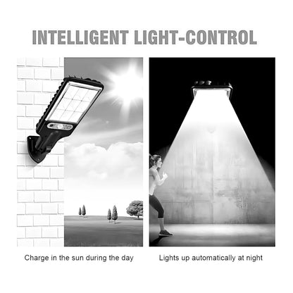 Solar LED Street Lamp Light | Super Bright COB LED | Motion Sensor | Remote Control | Auto-Chargeable Street Lamp for Front Porch, Patio, Garden & Outdoor (Pack of 1)