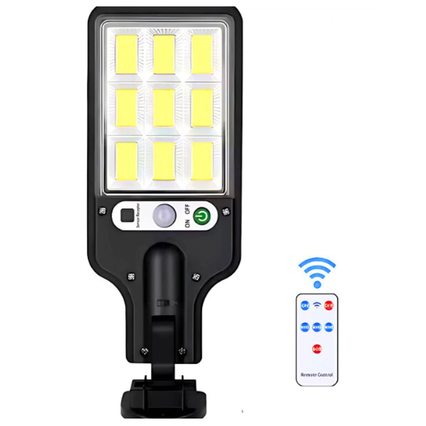 Solar LED Street Lamp Light | Super Bright COB LED | Motion Sensor | Remote Control | Auto-Chargeable Street Lamp for Front Porch, Patio, Garden & Outdoor (Pack of 1)