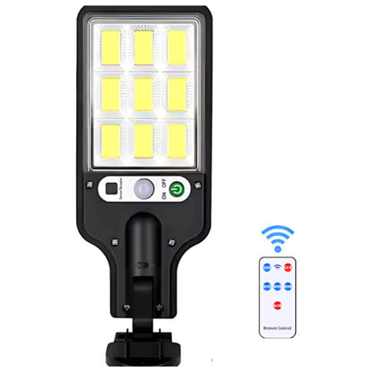 Solar LED Street Lamp Light | Super Bright COB LED | Motion Sensor | Remote Control | Auto-Chargeable Street Lamp for Front Porch, Patio, Garden & Outdoor (Pack of 1)