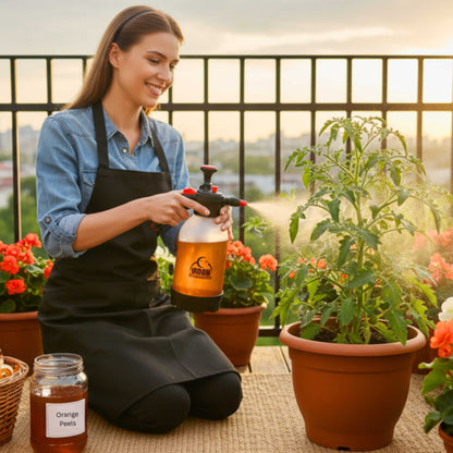 High-Pressure Spray Pump with Extension Rod for Garden (Transparent, 2 Liter)