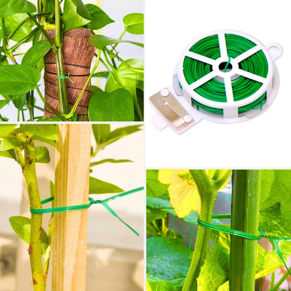 Twist Tie Wire - Pack of 1 | 50m Long | Build in Cutter | High Quality Material | Ideal for Plants Support | Easy To Use | Versatile Usage | OrganicBazar