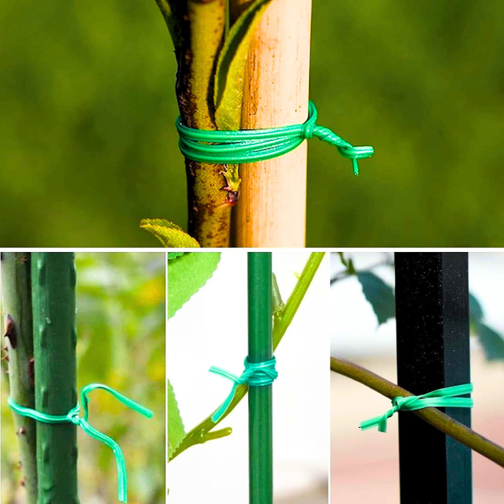 Twist Tie Wire - Pack of 1 | 50m Long | Build in Cutter | High Quality Material | Ideal for Plants Support | Easy To Use | Versatile Usage | OrganicBazar