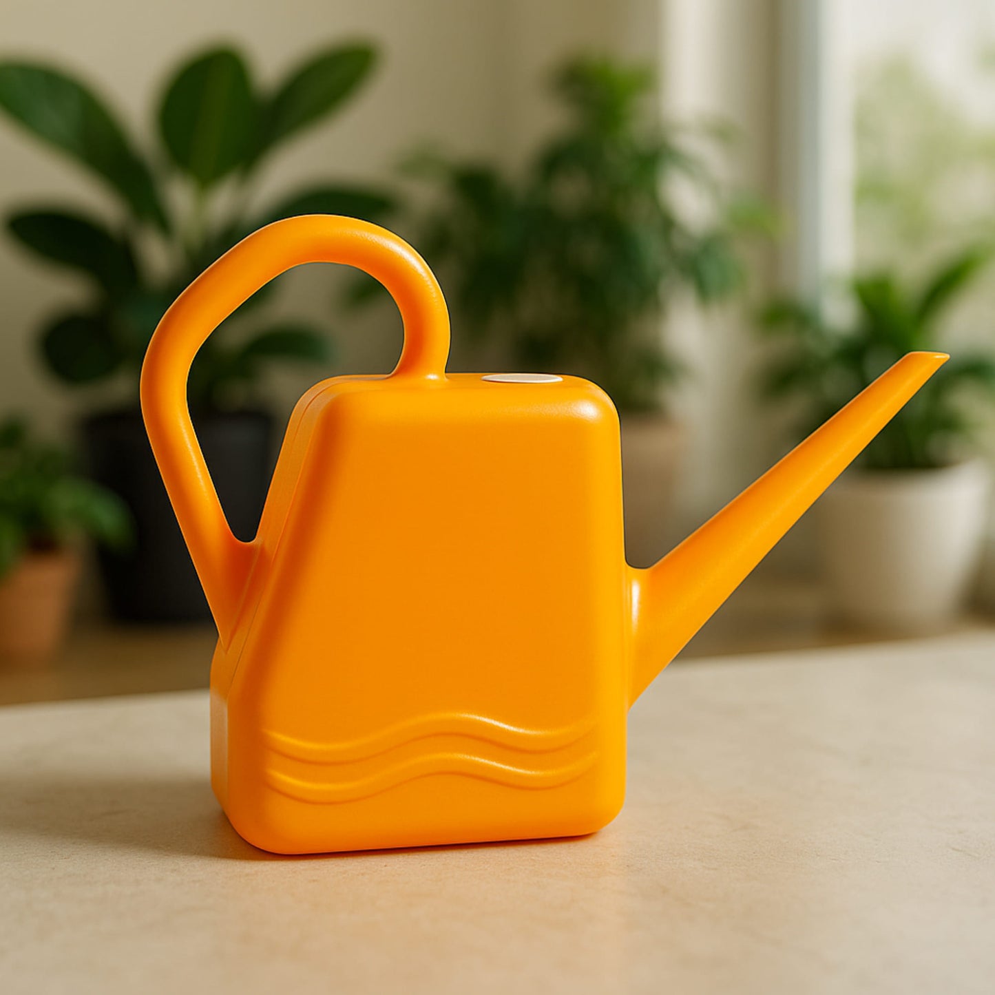 2 Litre Heavy-Duty Plastic Gardening Watering Can with Long Spout (Multi-color) & Ergonomic Handle (Random Color, Pack of 1)