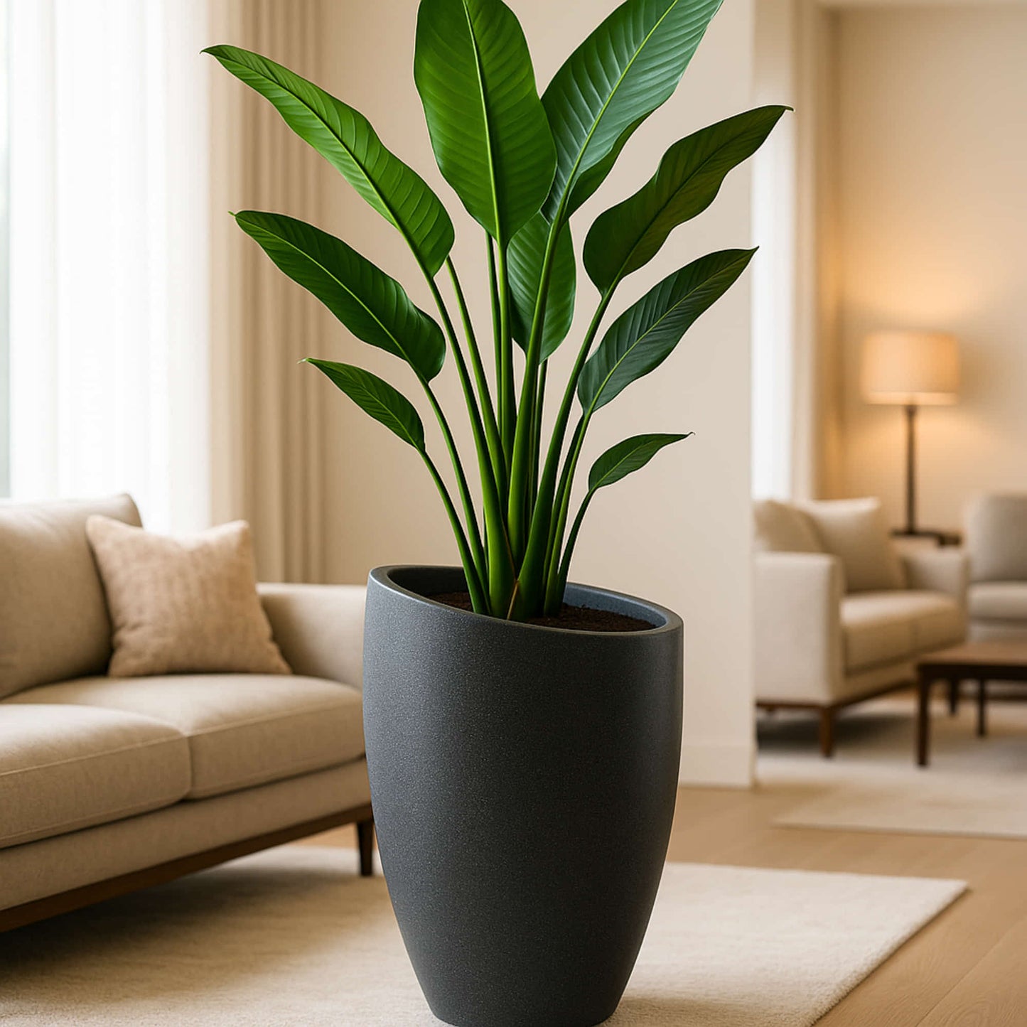 Calista Roto Moulded Tall Luxury Planter with 10+ Years Durability | Huge Terrazzo Finish Roto Container | Durable, Lightweight & Weatherproof Large Pot for Garden, Balcony & Living Room