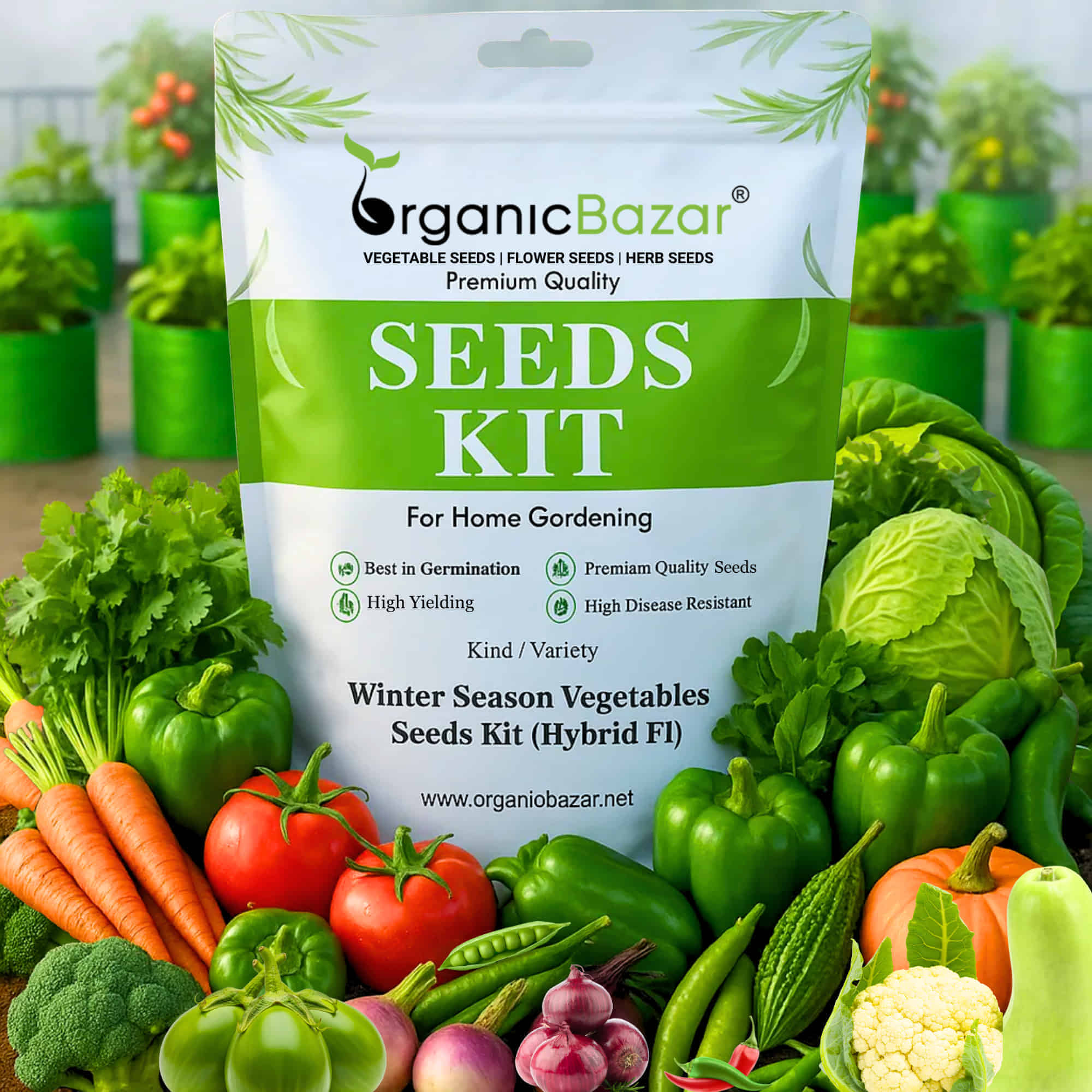 Winter Season Vegetables Seeds Kit – 20 Best Winter Vegetable Seeds for Terrace Gardening 🌱❄️