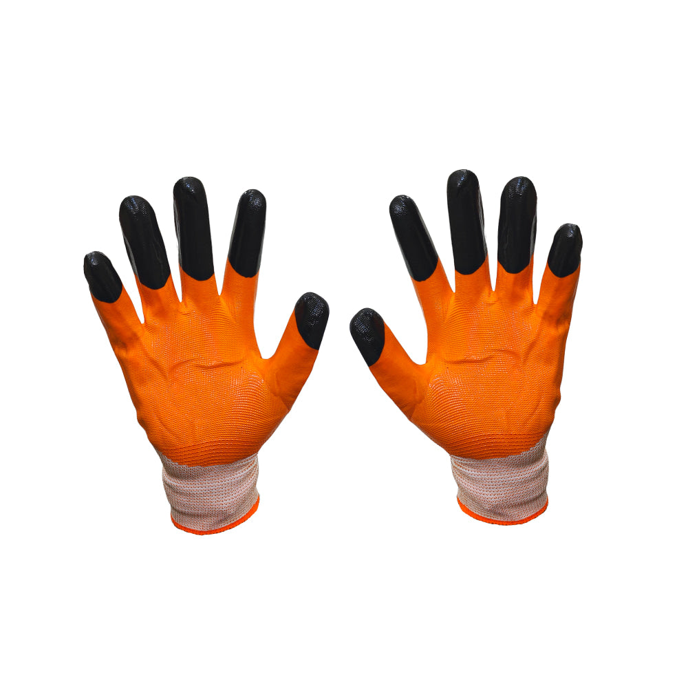 Gloves Orange & Black color