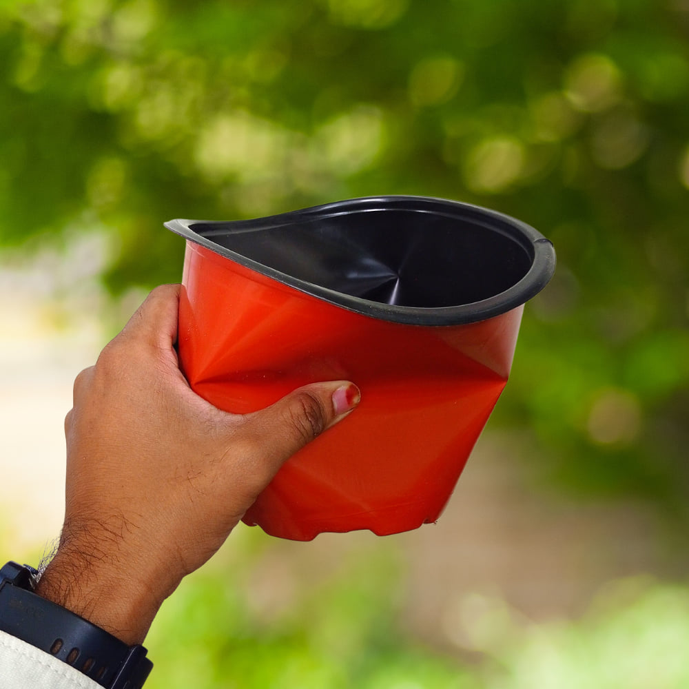 OB Thermoform pot 6 inch (torsion) Terracotta