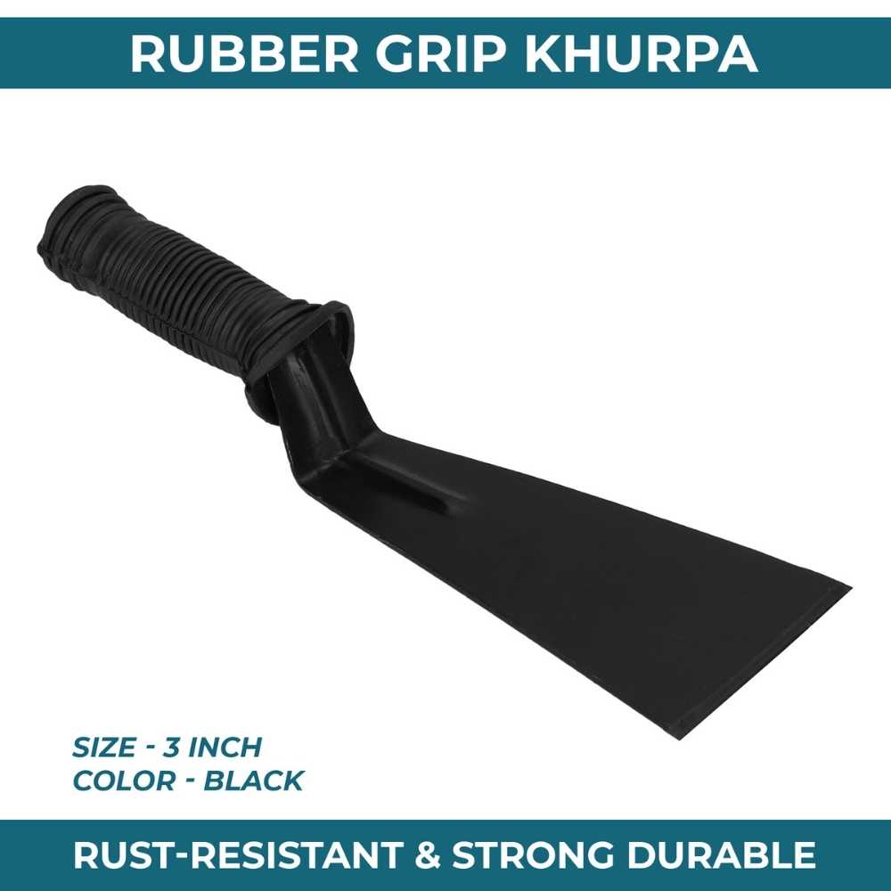 Rubber Grip Khurpa (3 inch Black) (2)