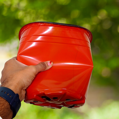 Thermoform pot 8 inch (torsion) Terracotta