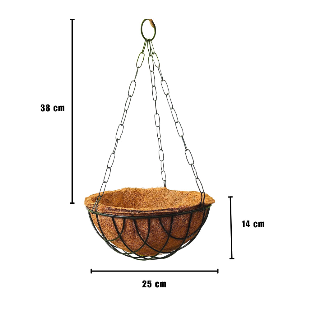 coir hanging basket measurements